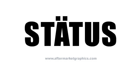 Status Racing Seats Decals - Pair (2 pieces)